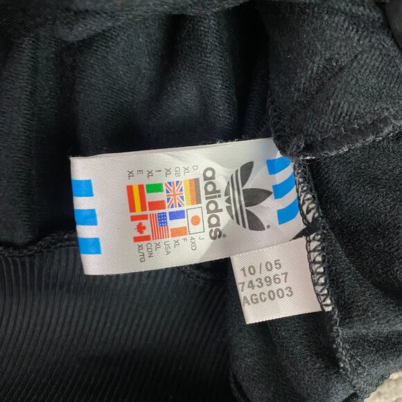 Vintage Y2K 2000s Adidas Track Jacket Men's XL Black 3 Stripes Trefoil Firebird - Picture 9 of 12